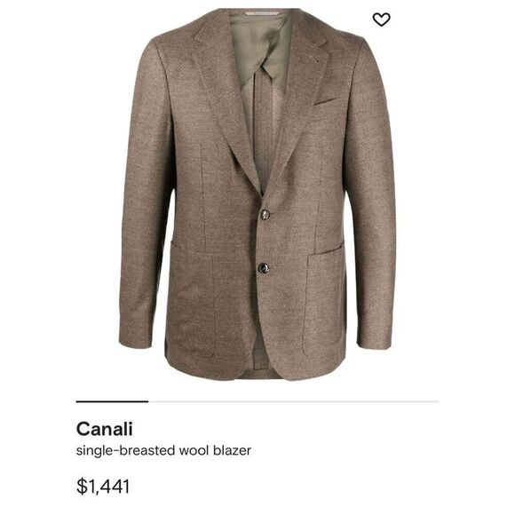 Canali Other - Canali Pure Wool Brown Classic Single Breast Mens Suit Jacket Blazer